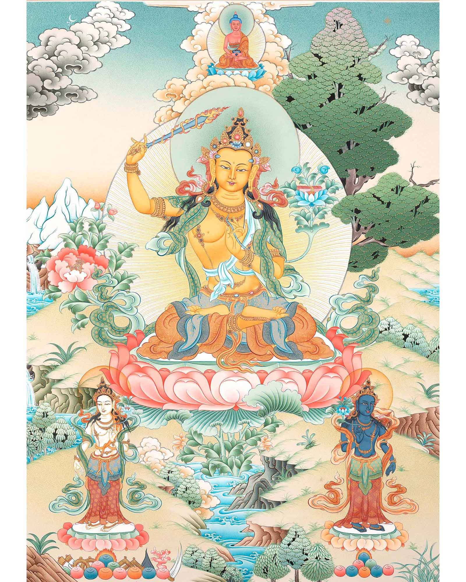Tibetan Manjushree Thangka