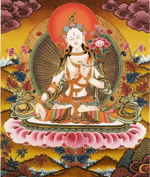 Tibetan White Tara Thangka
