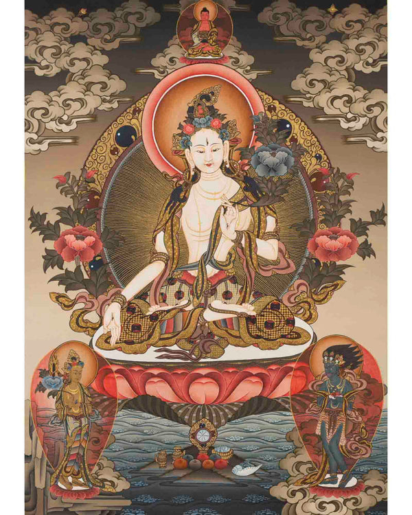 Tibetan White Tara Thangka