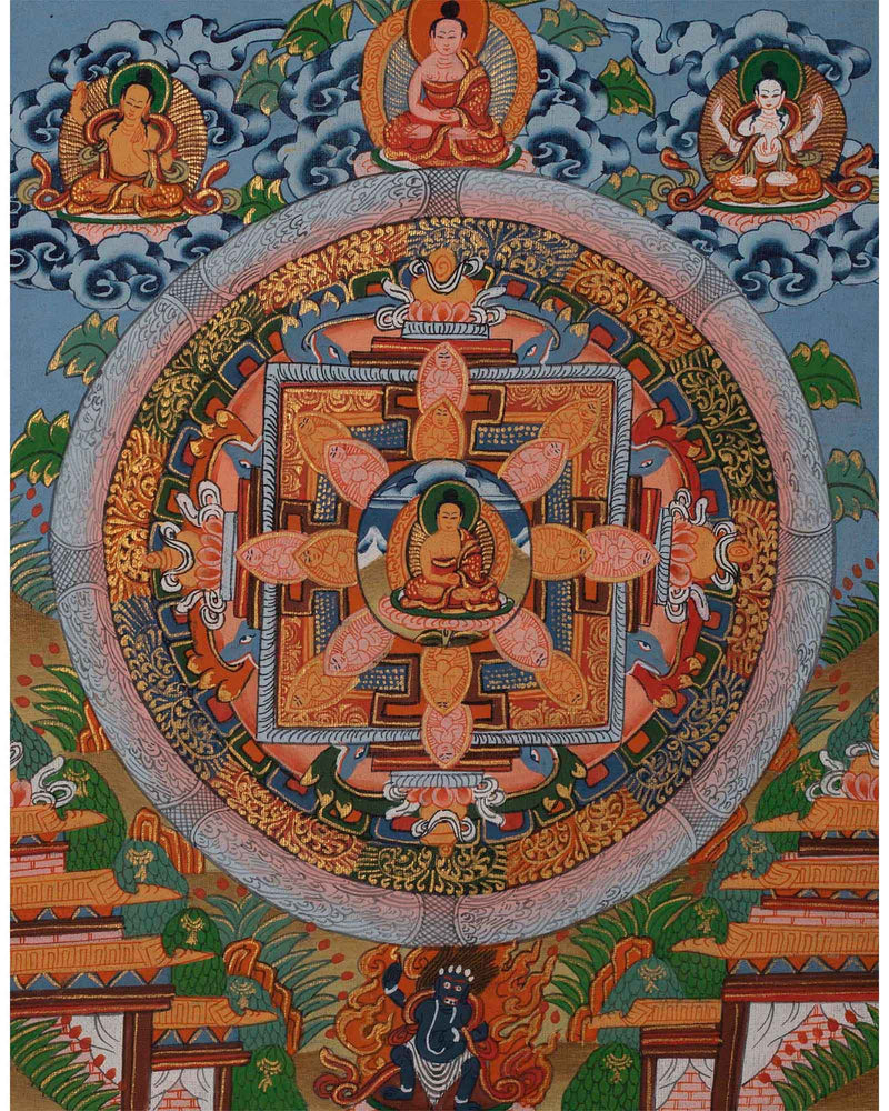 Unique Buddha Mandala with Bodhisattvas