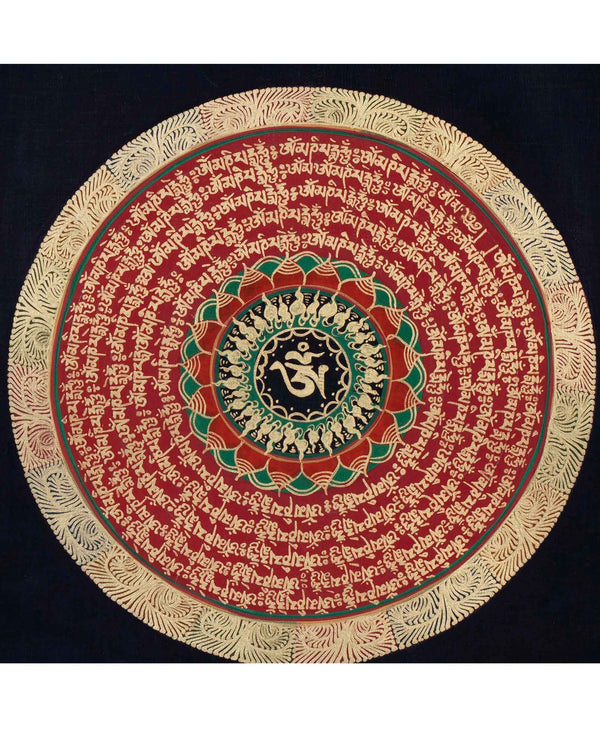 Universal Om Mantra Mandala Thangka