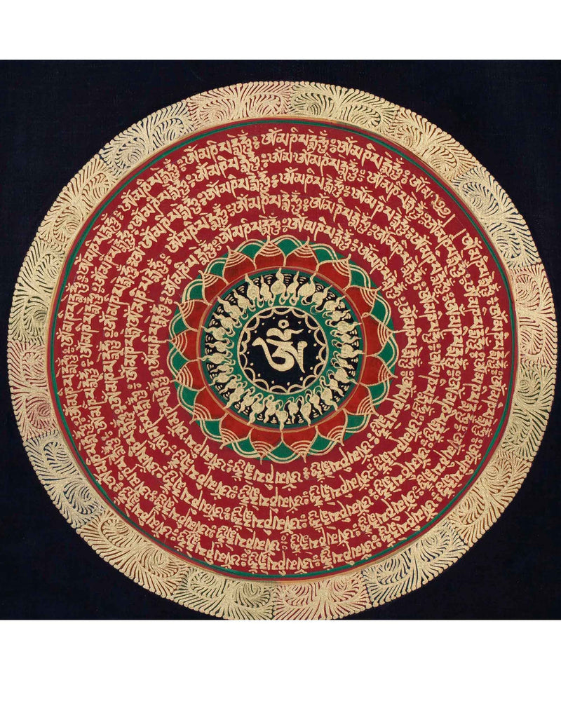 Universal Om Mantra Mandala Thangka