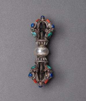 Buddhist Silver Vajra 