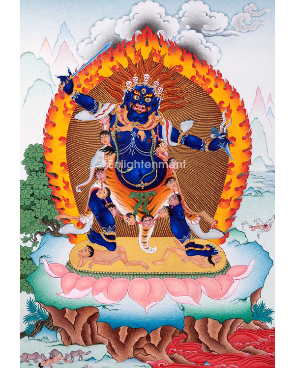 Mystical Vajranakhi Thangka | Wrathful From of Vajrayogini | Tibetan Art of Powerful Deity