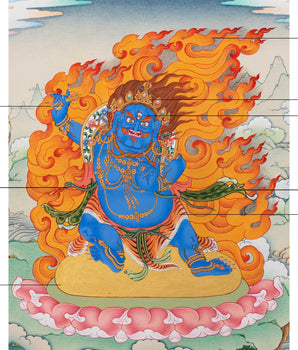 Buddhist Deity Vajrapani Thangka | Vajrayana Wall Decor
