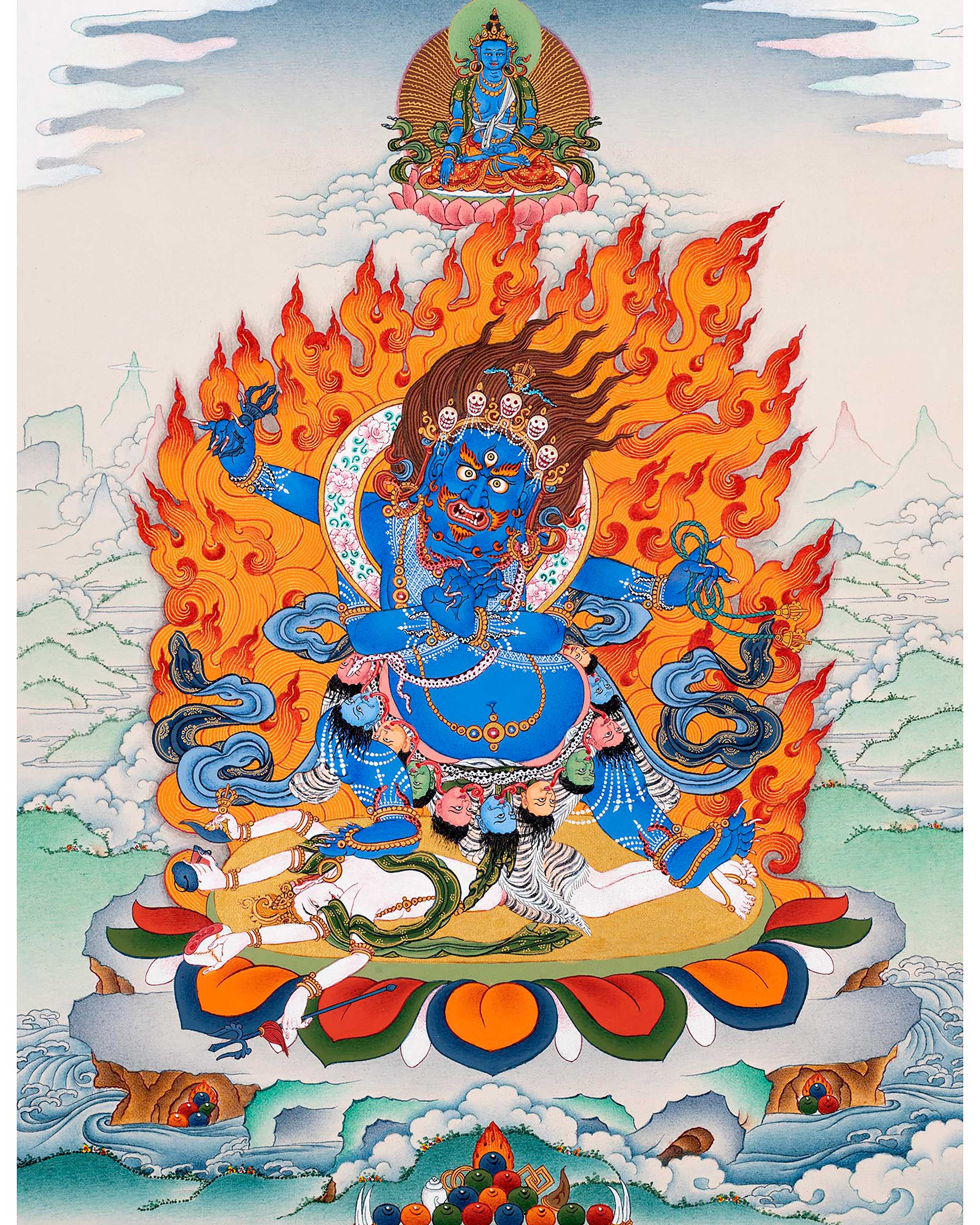 Butadamara Thangka | Sakya Vajrapani  | Tibetan Buddhist Art