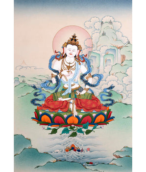 Vajrasattva Thangka | Dorje Sempa | Tibetan Buddhist Art