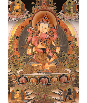 Vajrasattva Dorje Sempa Shakti  YabYum Thangka 