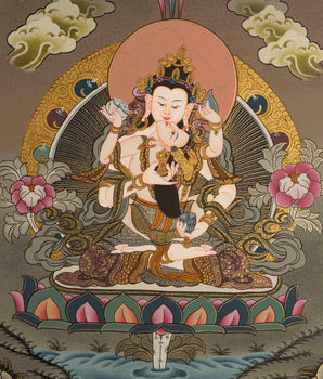 Vajrasattva Shakti Thangka