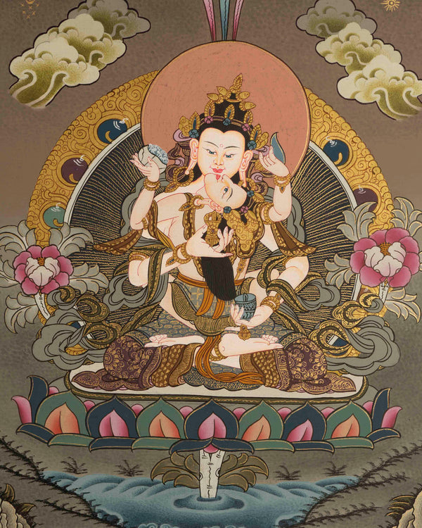 Vajrasattva Shakti Thangka