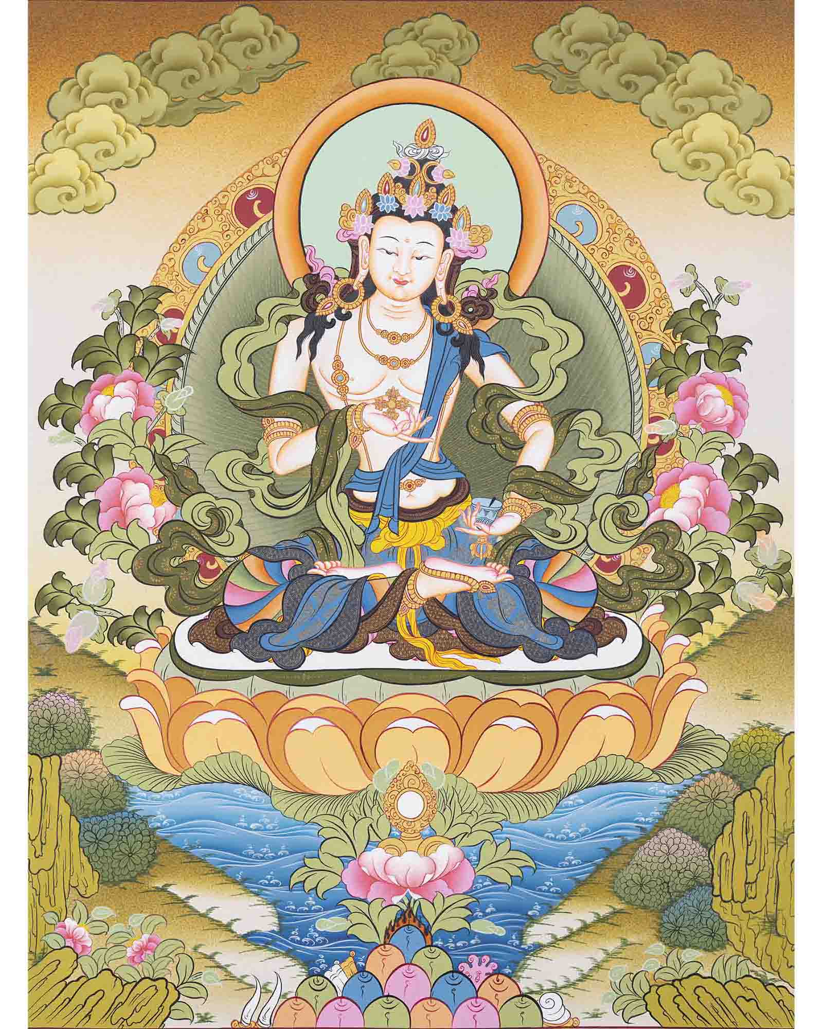 Vajrasattva Shakti Thangka
