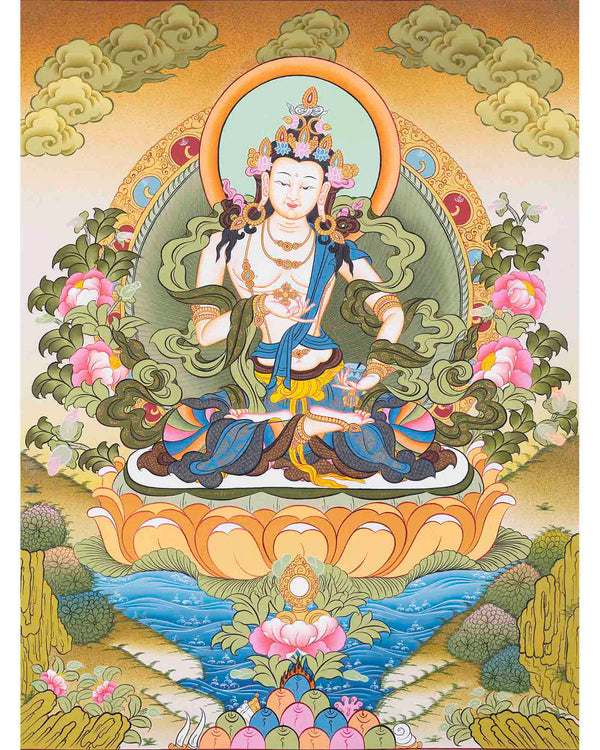 Vajrasattva Shakti Thangka