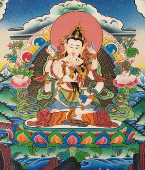 Vajrasattva Yab Yum Thangka 