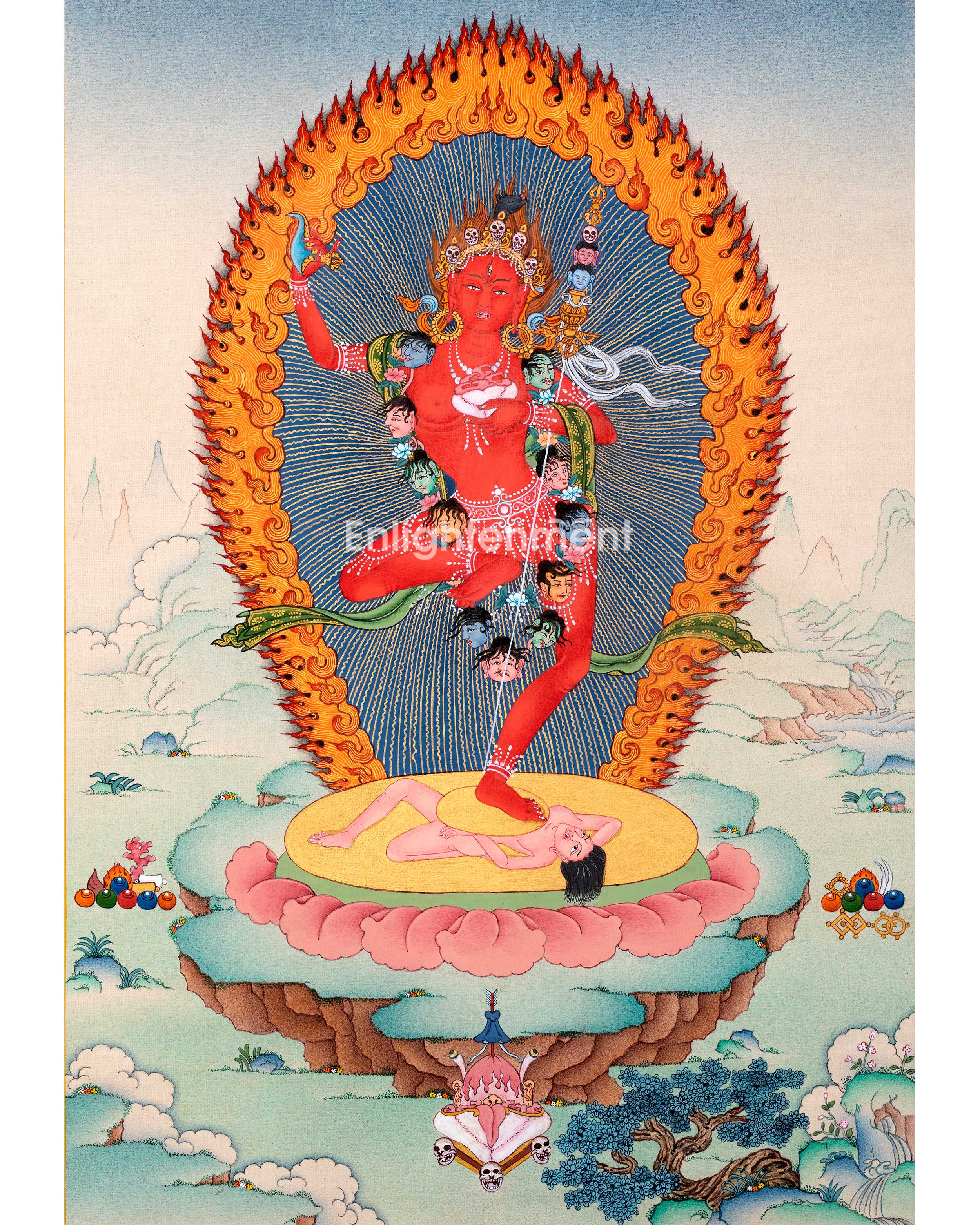 Vajravarahi Thangka | Tantric Buddhist Goddess | Buddhist Dakini Art