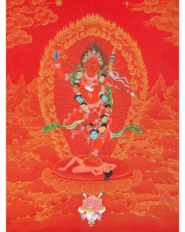 Vajravarahi Thangka | Traditionally Hand Painted Tibetan Painting