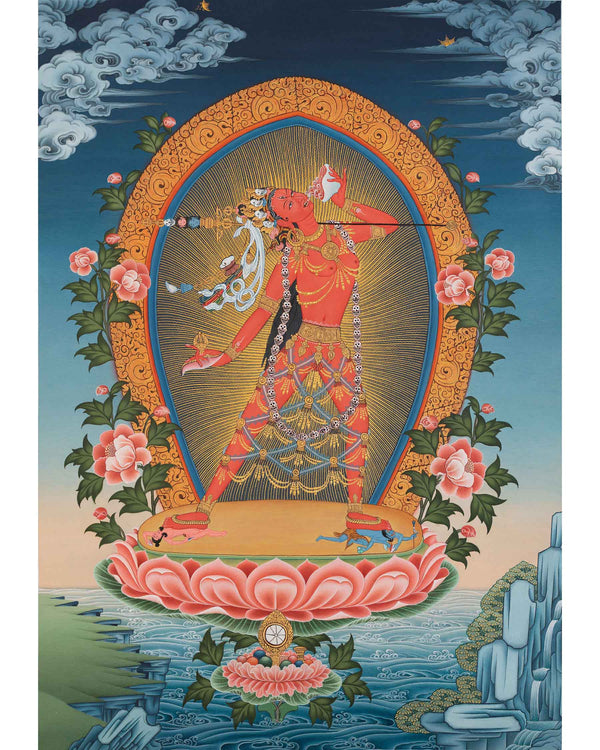 Vajrayogini Thangka in Tibetan Style