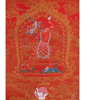Traditional Himalayan Art Of Vajrayogini Dakini  | Tibetan Dakini Thangka For Mindfulness