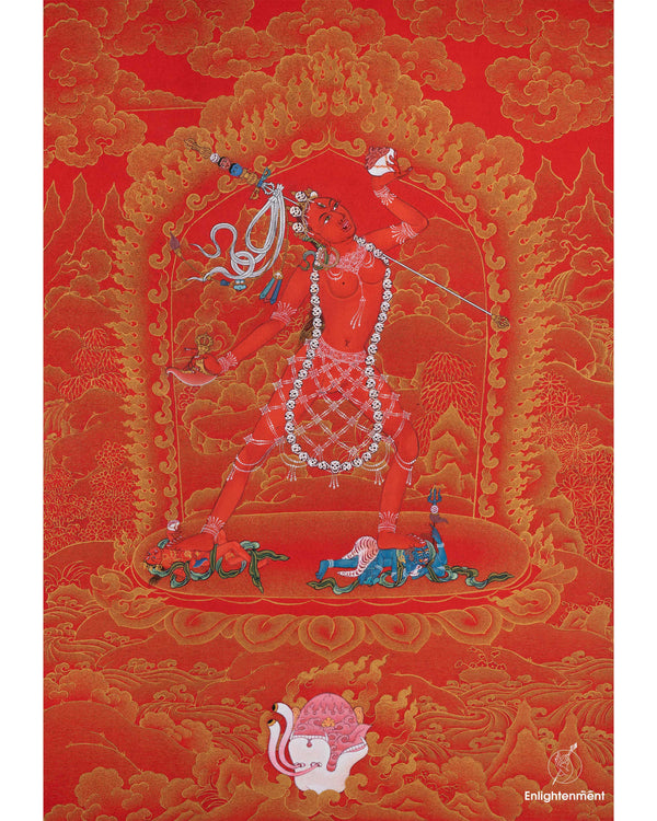 Traditional Himalayan Art Of Vajrayogini Dakini  | Tibetan Dakini Thangka For Mindfulness