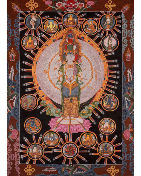Vintage 1000Armed Avalokiteshvara Thangka