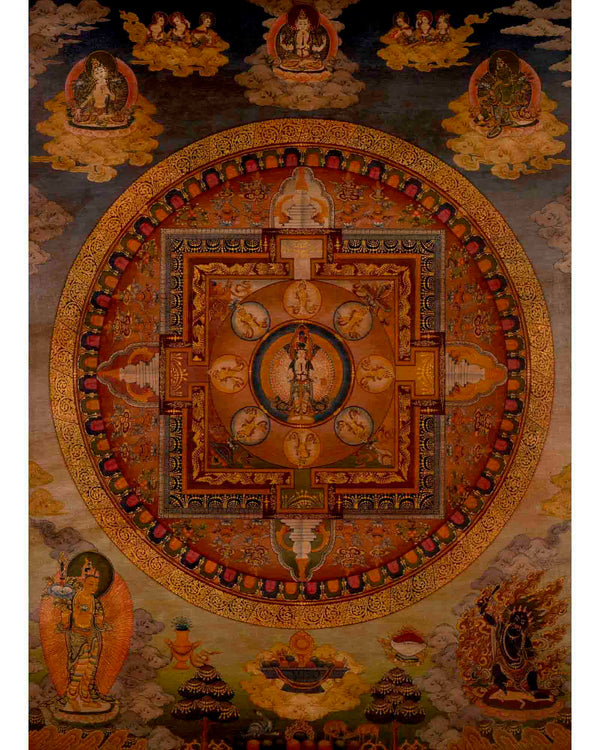 Vinatge Lokeshvara Chenresig Thangka