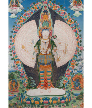 Vintage Avalokiteshvara Thangka