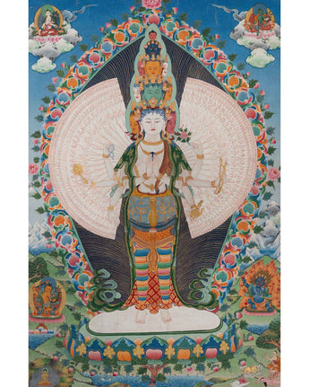 Vintage Avalokiteshvara Thangka
