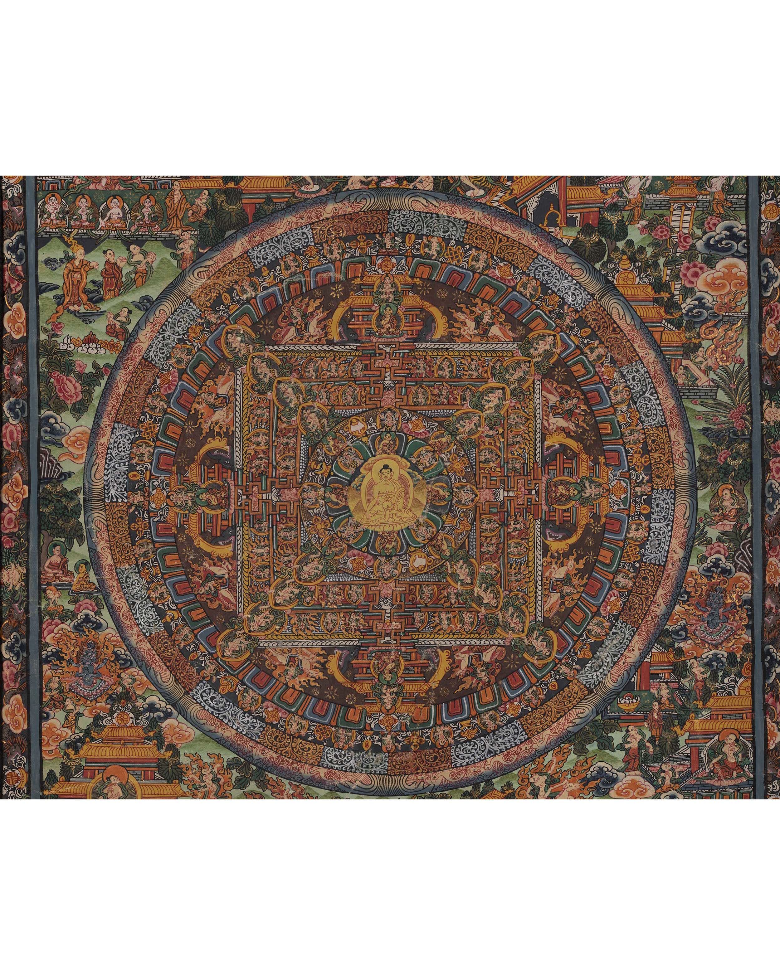 Vintage Shakyamuni Buddha Thangka | Hand-painted Thangka