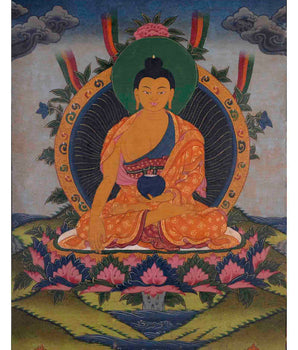 Vintage Shakyamuni Buddha Thangka