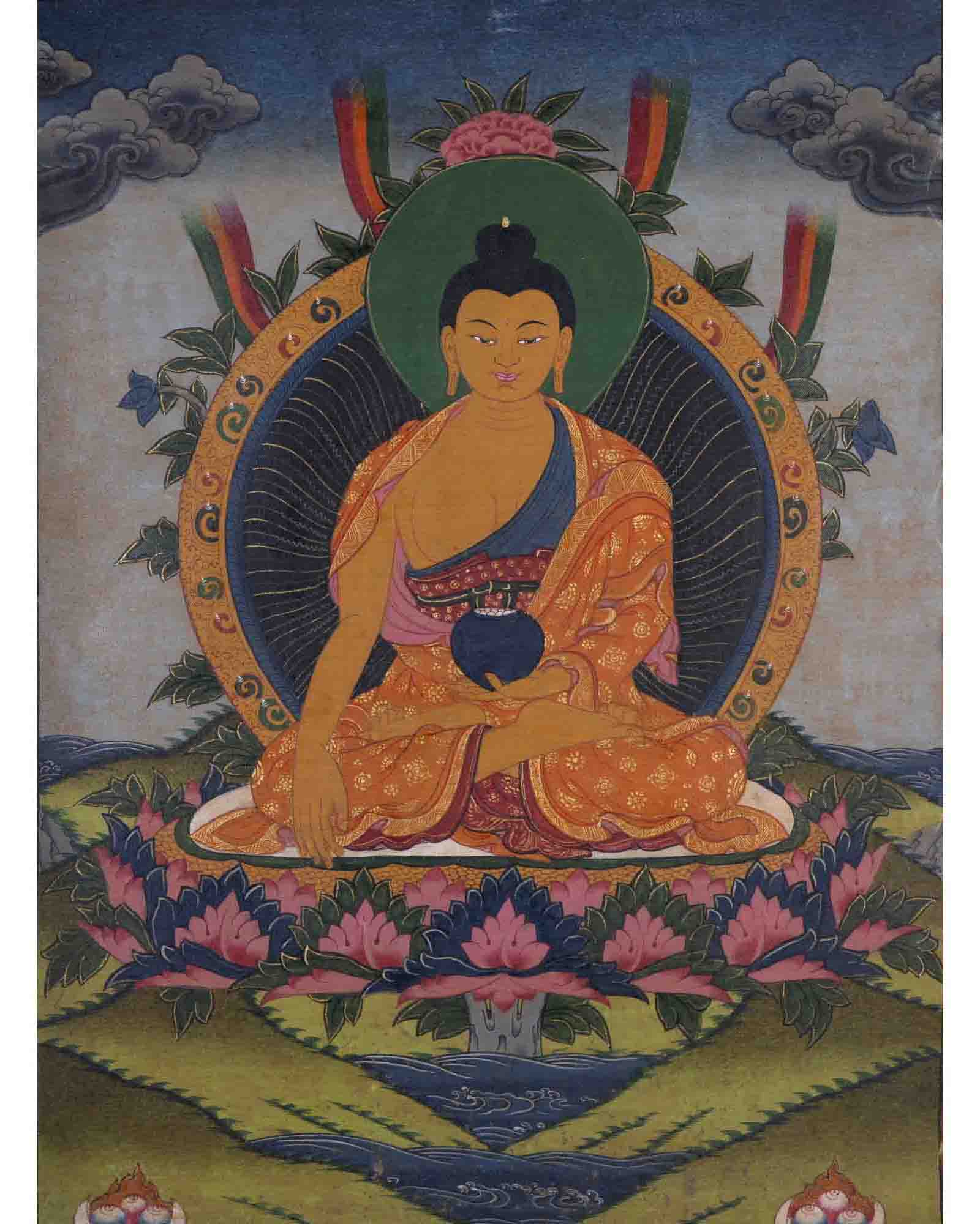 Vintage Shakyamuni Buddha Thangka