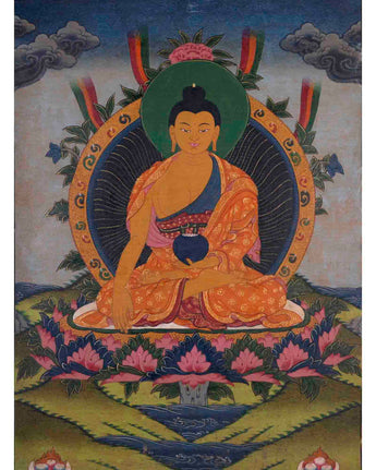 Vintage Shakyamuni Buddha Thangka