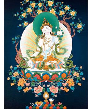 White Tara Thangka | Tibetan Buddhist Art