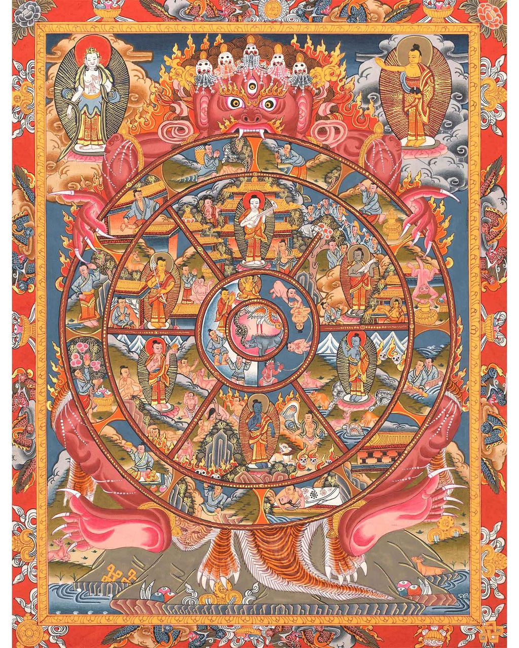 Wheel Of Life (Samsara) | Tibetan Buddhist Dharma Thangka