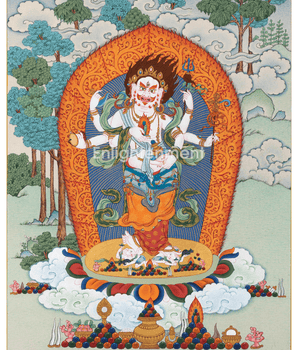White Mahakala Thangka