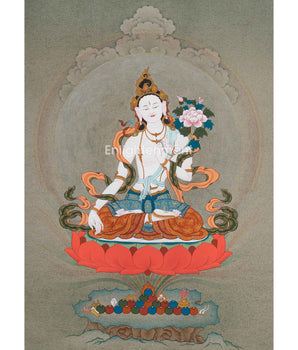 Graceful White Tara Thangka