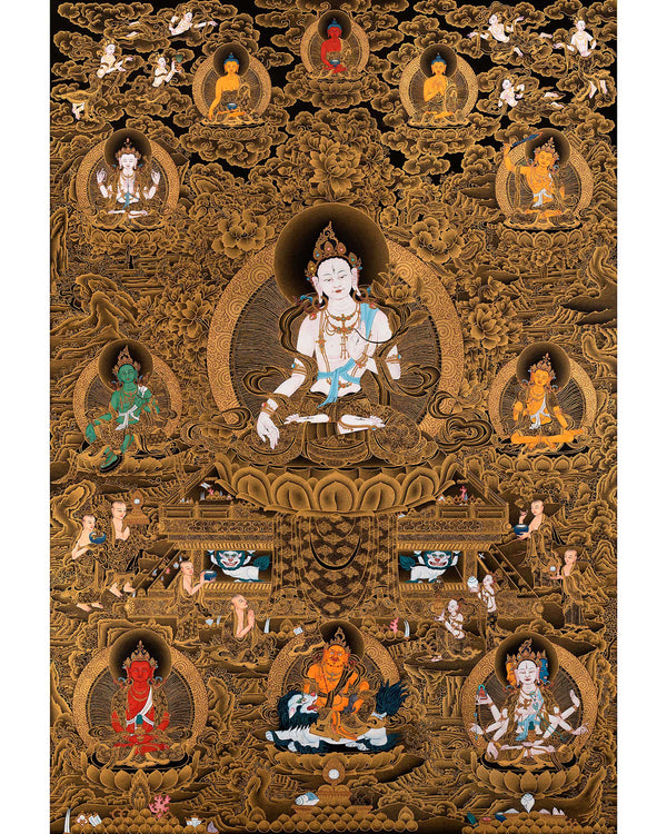 White Tara, Tibetan Thangka, High Quality Canvas, Thangka Print