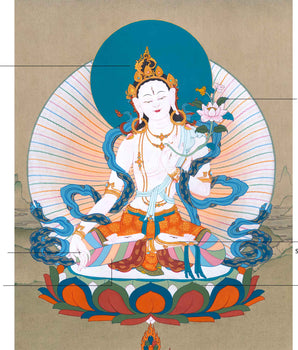 Hand Painted White Tara Thangka | Goddess Of Compassion | Traditional Wall Decor