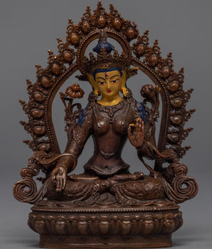Machine-made White Tara Practice Sculpture