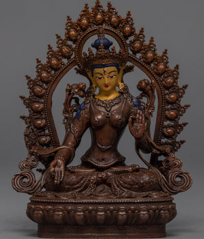 Mini White Tara Statue 