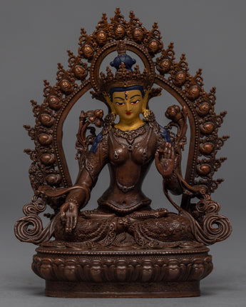 Mini White Tara Statue 