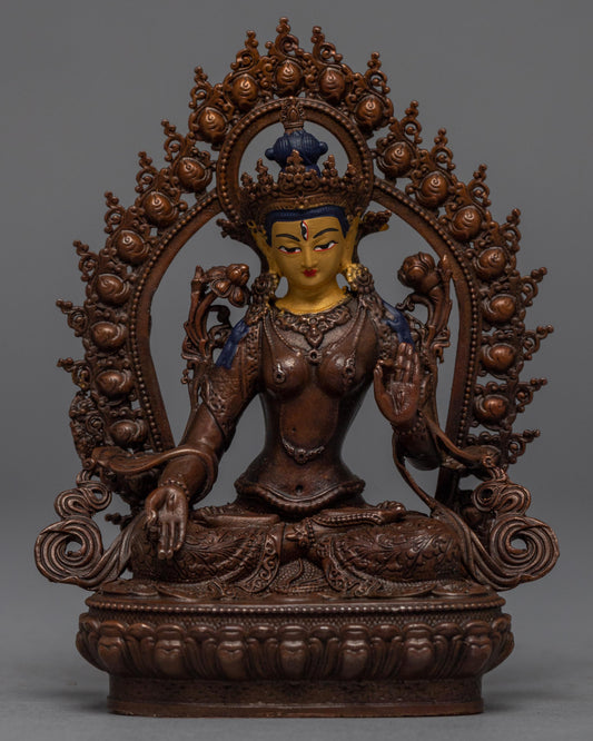 Mini White Tara Statue 