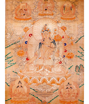 Traditional White Tara Thangka