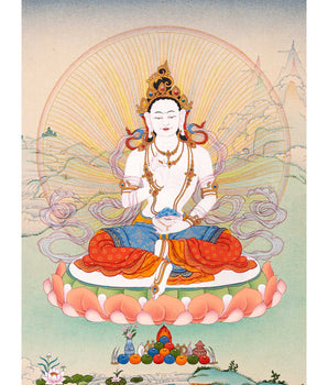 Yeshe Tsogyal Thangka | High Quality Hand Painted Buddhist Art