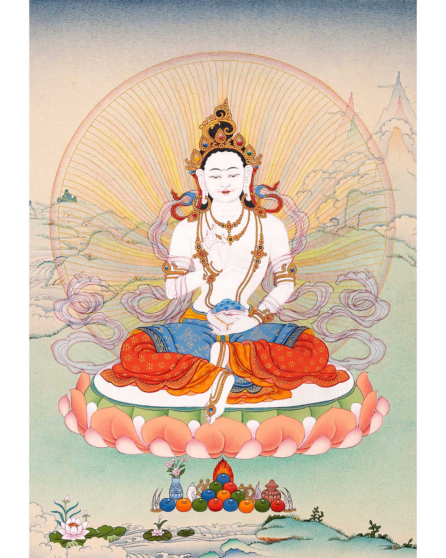 Yeshe Tsogyal Thangka | High Quality Hand Painted Buddhist Art