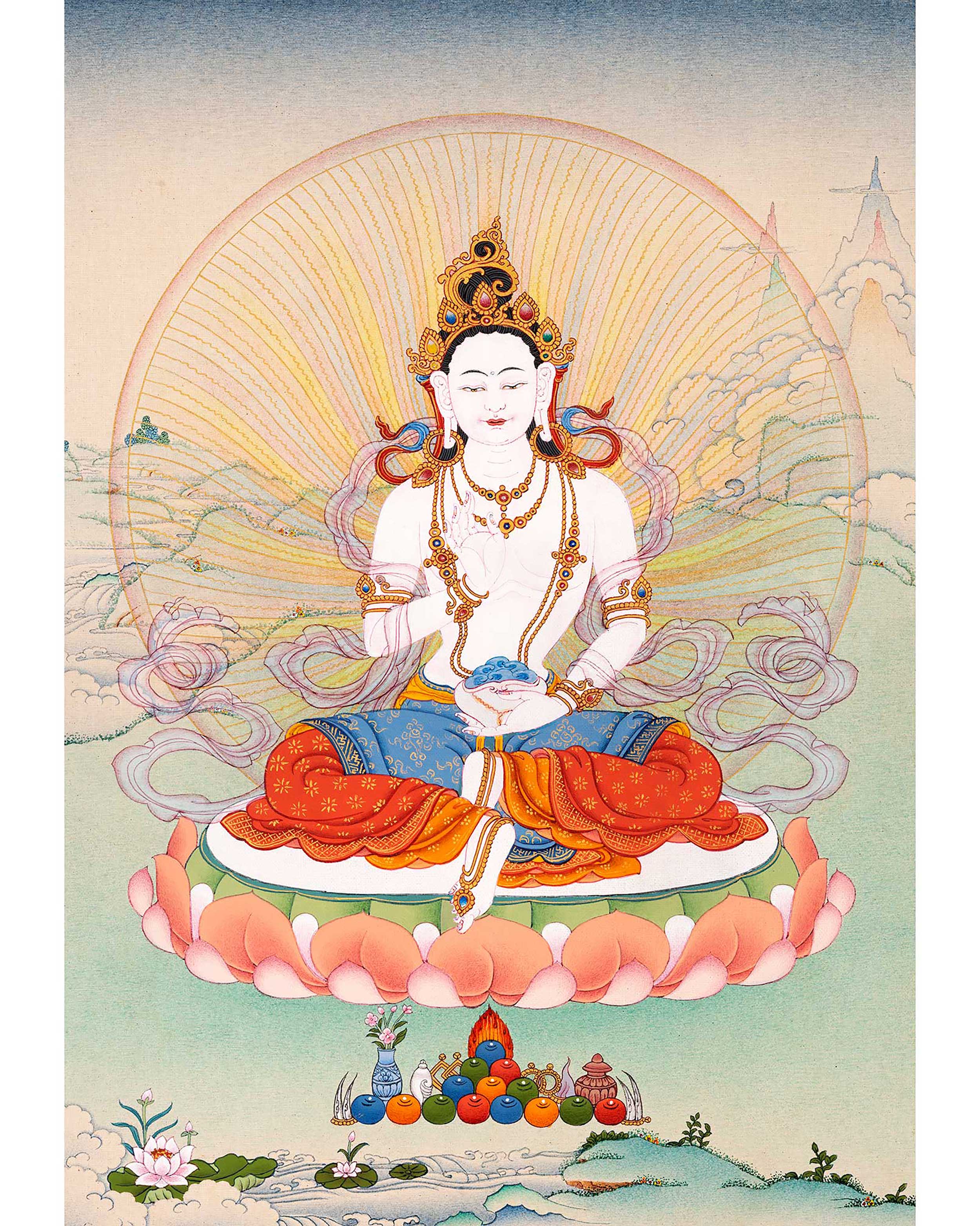 Yeshe Tsogyal Thangka | High Quality Hand Painted Buddhist Art