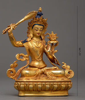 Peaceful Manjushri Sculpture | Himalayan Buddhist Art