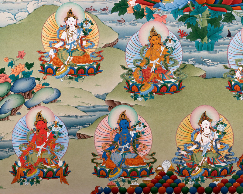 21 Tara Thangka | Chokling Tersar Tradition | Mother Bodhisattva Drolma Paintings