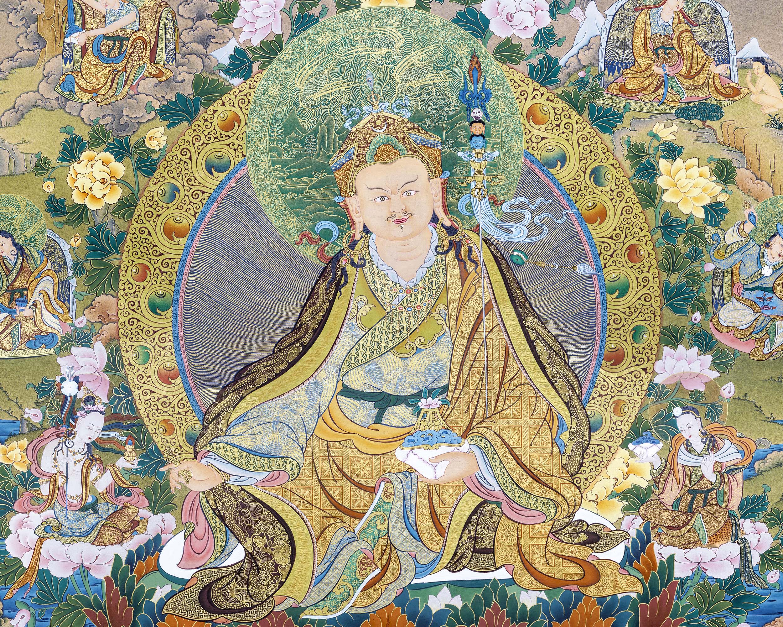 25 disciples of Guru Rinpoche | Tibetan  High Quality Canvas Print