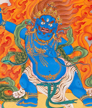 Vajrapani Bodhisattva Thangka | Tibetan Buddhist Painting