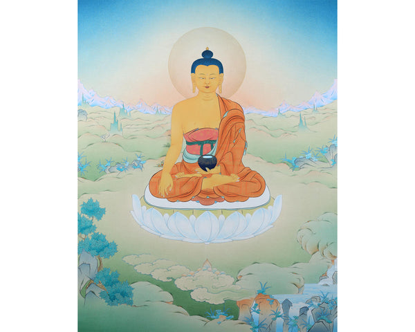 Buddha Shakyamuni, Tibetan Thangka Art