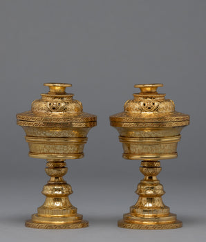 Buddhist Butter Lamp Set